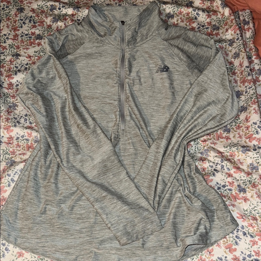 New Balance Heathered Gray Pullover